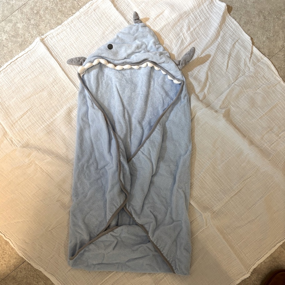 Shark Hooded Baby Towel